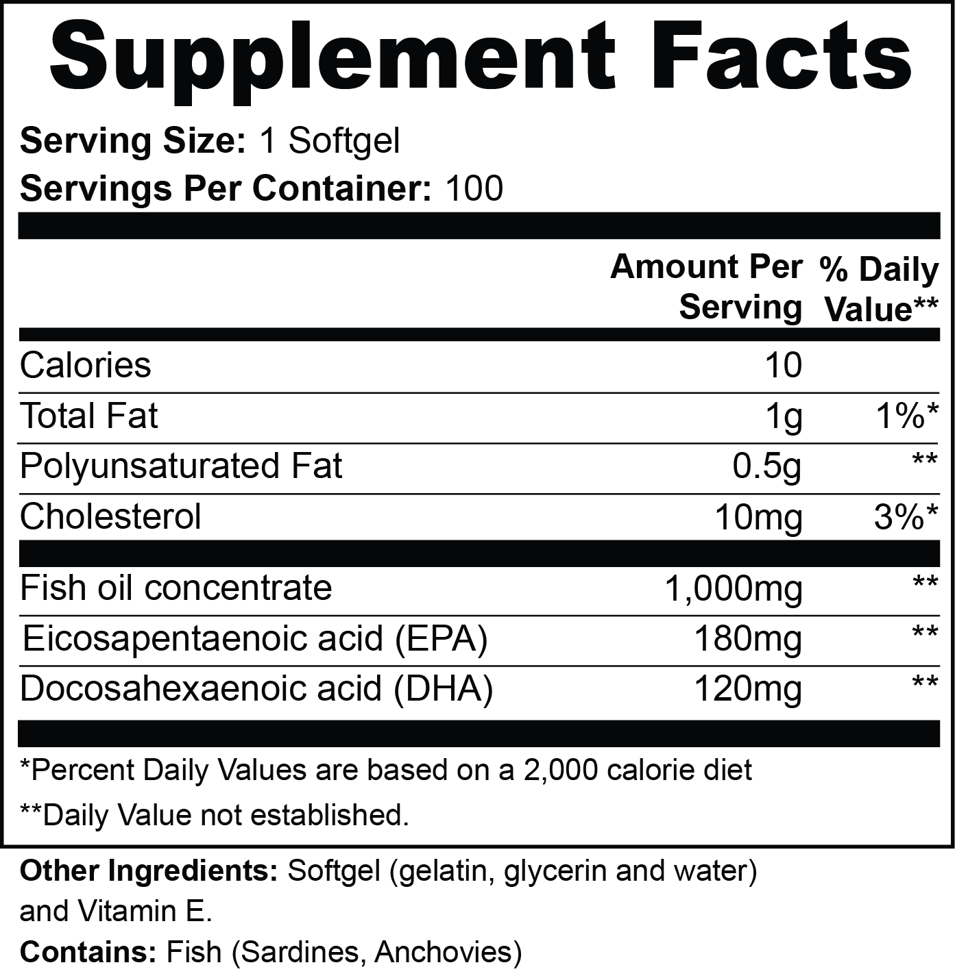 DTRF Omega-3 EPA 180mg + DHA 120mg