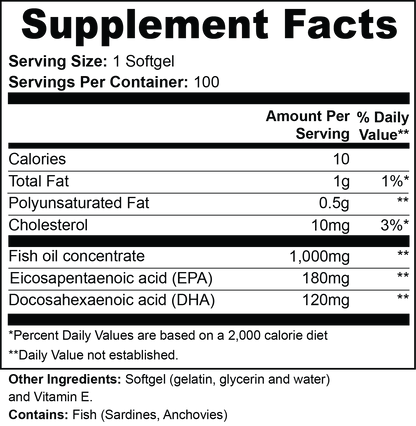 DTRF Omega-3 EPA 180mg + DHA 120mg