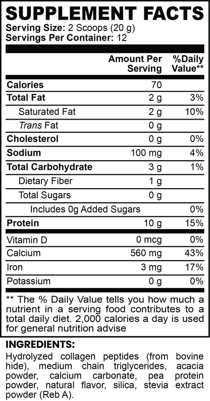 DTRF Grass-Fed Collagen Creamer (Vanilla)