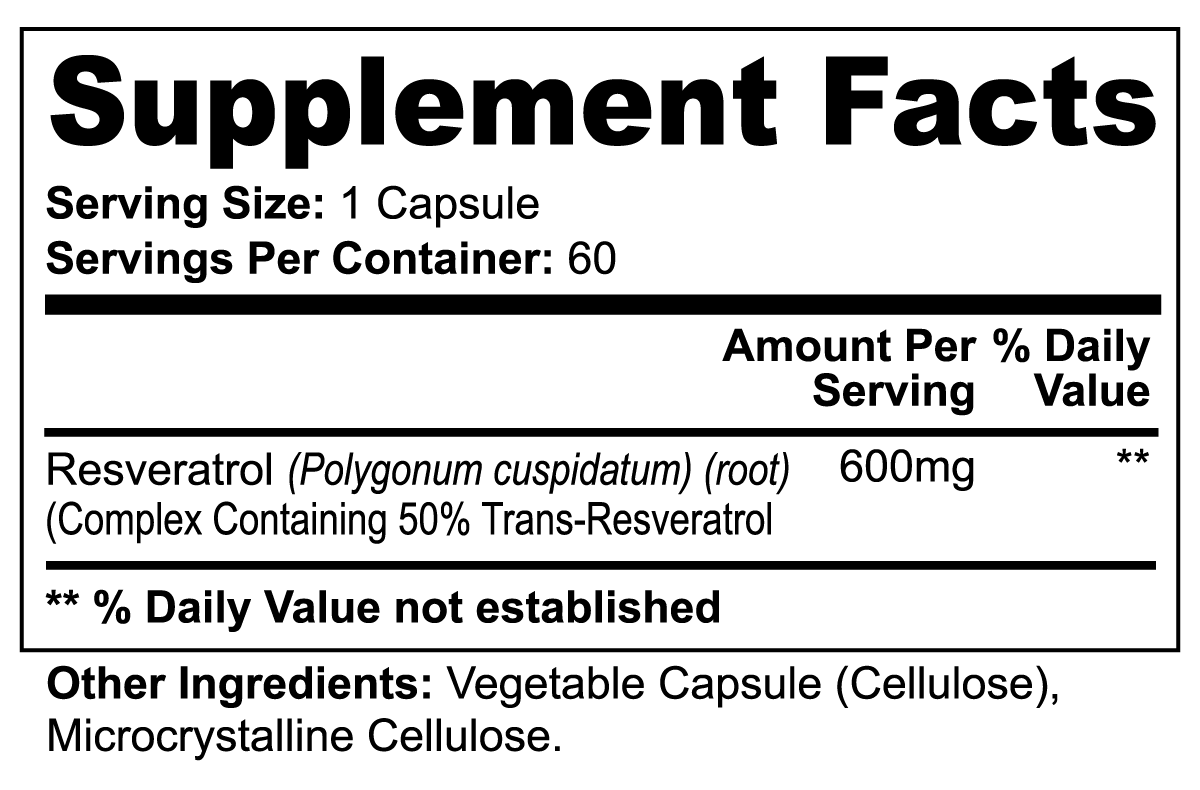 DTRF Resveratrol 50% 600mg